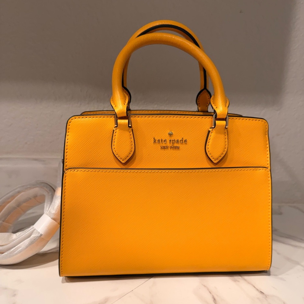 Kate Spade Madison Small Satchel crossbody bag Daffodil